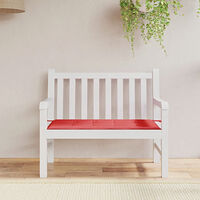 vidaXL Bänkdyna för trädgården röd 120x50x4 cm oxfordtyg