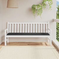 vidaXL Bänkdyna för trädgården svart 180x50x4 cm oxfordtyg