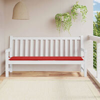 vidaXL Bänkdyna för trädgården röd 200x50x4 cm oxfordtyg