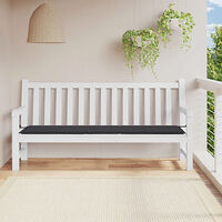 vidaXL Bänkdyna för trädgården svart 200x50x4 cm oxfordtyg
