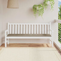 vidaXL Bänkdyna för trädgården taupe 180x50x4 cm oxfordtyg