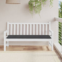 vidaXL Bänkdyna för trädgården svart 150x50x4 cm oxfordtyg