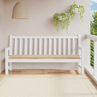 vidaXL Bänkdyna för trädgården beige 200x50x4 cm oxfordtyg