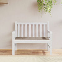 vidaXL Bänkdyna för trädgården taupe 120x50x4 cm oxfordtyg