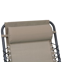 vidaXL Nackstöd till solstol taupe 40x7,5x15 cm textilene
