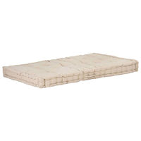 vidaXL Dyna till pallsoffa bomull 120x80x10 cm beige