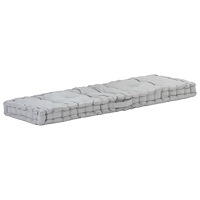 vidaXL Dyna till pallsoffa bomull 120x40x7 cm grå