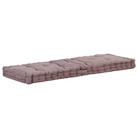 vidaXL Dyna till pallsoffa bomull 120x40x7 cm taupe