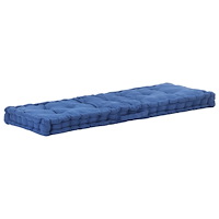 vidaXL Dyna till pallsoffa bomull 120x40x7 cm ljusblå