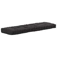 vidaXL Dyna till pallsoffa bomull 120x40x7 cm svart