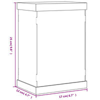 vidaXL Akryllåda transparent 17x12x25 cm