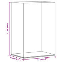 vidaXL Akryllåda transparent 17x12x25 cm