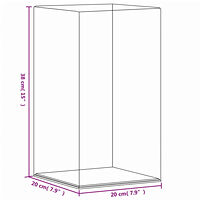 vidaXL Akryllåda transparent 20x20x38 cm