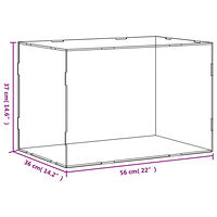 vidaXL Akryllåda transparent 56x36x37 cm