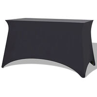 vidaXL Bordsöverdrag stretch 2 st antracit 183x76x74 cm
