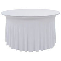 vidaXL Bordsöverdrag 2 st stretch golvlångt vit 150x74 cm