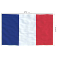vidaXL Frankrikes flagga 90x150 cm