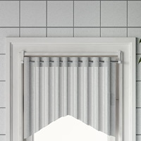 vidaXL Gardinskenor 2 st vit och silver 40-60 cm aluminium