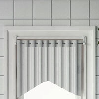 vidaXL Gardinskenor 2 st vit och silver 60-105 cm aluminium