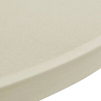 vidaXL Duk till ståbord Ø80 Stretch Creme 2-pack