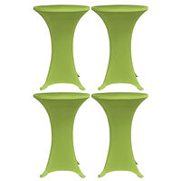 vidaXL Bordsöverdrag 4 st 70 cm stretch grön