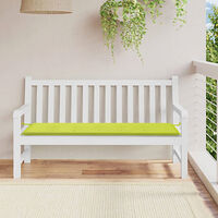 vidaXL Bänkdyna för trädgården ljusgrön 150x50x3 cm oxfordtyg