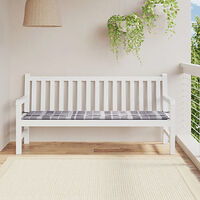 vidaXL Bänkdyna för trädgården grårutig 180x50x4 cm tyg