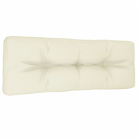 vidaXL Palldyna gräddvit 120x40x12 cm tyg