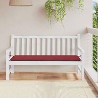 vidaXL Bänkdyna för trädgården vinröd 150x50x4 cm oxfordtyg