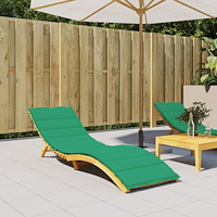 vidaXL Solsängsdyna grön 200x50x3 cm oxfordtyg
