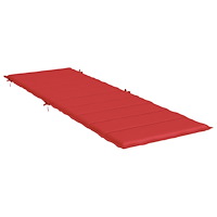 vidaXL Solsängsdyna röd 186x58x4 cm oxfordtyg