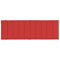 vidaXL Solsängsdyna röd 186x58x4 cm oxfordtyg