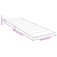 vidaXL Solsängsdyna röd 186x58x4 cm oxfordtyg
