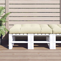 vidaXL Palldyna gräddvit 120x80x12 cm tyg