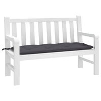 vidaXL Bänkdyna för trädgården antracit 120x50x7 cm oxfordtyg