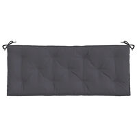 vidaXL Bänkdyna för trädgården antracit 120x50x7 cm oxfordtyg