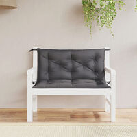 vidaXL Bänkdyna för trädgården antracit 100x(50+50)x7 cm oxfordtyg
