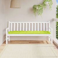 vidaXL Bänkdyna för trädgården ljusgrön 180x50x7 cm oxfordtyg