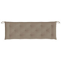 vidaXL Bänkdyna för trädgården taupe 150x(50+50)x7 cm oxfordtyg