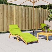 vidaXL Solsängsdyna ljusgrön 186x58x4 cm oxfordtyg