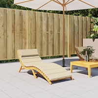 vidaXL Dyna till solsäng beige 180x60x4 cm oxfordtyg