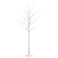 vidaXL Björkträd med LED varmvit 128 LEDs 220 cm