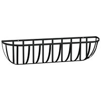 vidaXL Blomlådor 2 st med kokosfibrer svart 76x21x16 cm stål