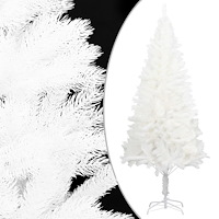 vidaXL Plastgran verklighetstrogna barr vit 150 cm