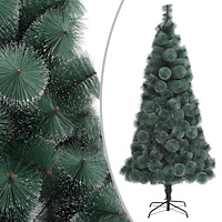 vidaXL Plastgran med stativ grön 120 cm PET