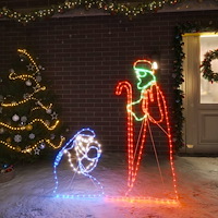 vidaXL Juldekoration Josef och Maria med 264 LEDs 40x55&38x100 cm