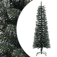 vidaXL Smal plastgran med fot grön 120 cm PVC