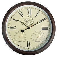 Esschert Design Esschert Design Stationsklocka med termo-hygrometer 30,5 cm TF009