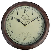 Esschert Design Esschert Design Stationsklocka med termometer 30,5 cm TF007