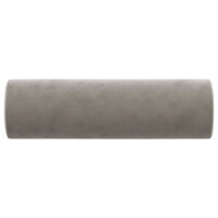 vidaXL Prydnadskuddar 2 st ljusgrå Ø15x50 cm sammet